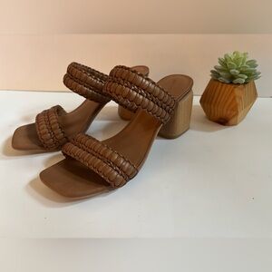 Universal Thread Nikola Brown WovenMule Heels (Size 8.5)